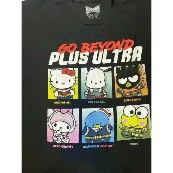 Hello Kitty and Friends My Hero Academia Go Beyond Plus Ultra Sanrio‎ T-shirt L - Picture 2 of 5